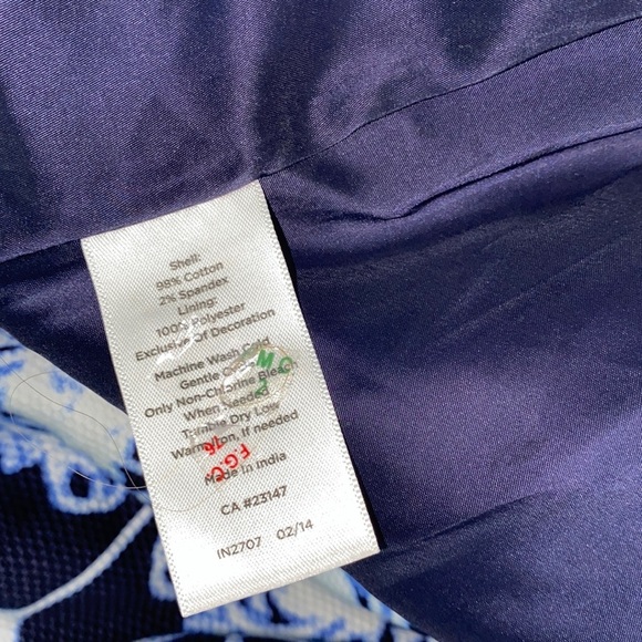 Talbots blue floral dress size 6 petite - Picture 9 of 10